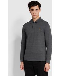 Farah - Haslam Slim Fit Long Sleeve Polo Shirt - Lyst