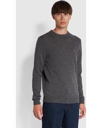 Farah - Birchall Crew Neck Lambswool Jumper - Lyst