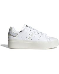 adidas Leather Stan Smith Bold Platform Sneaker in White | Lyst