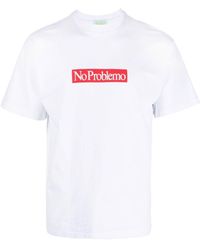 Aries Credit Card Ss Tee in White for Men | Lyst