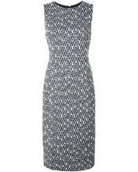 Oscar de la Renta Tweed Jurk - Blauw