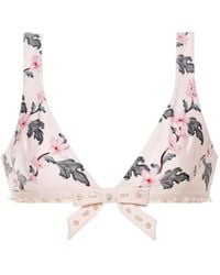 Agua Bendita - Huerta Anhelo Floral-Print Bikini Top - Lyst