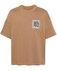 Emporio Armani - Katoenen T-shirt Met Logo-applicatie - Lyst