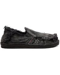 DIESEL - D-Lukas Frayed Loafers - Lyst