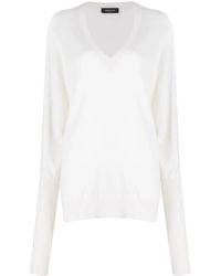 Fabiana Filippi - V-Neck Fine-Knit Jumper - Lyst