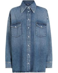 Dolce & Gabbana - Oversized Denim Shirt - Lyst