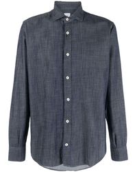 Eleventy - Chambray Button-up Shirt - Lyst