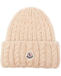 Moncler - Beanie Mit Zopfmuster - Lyst