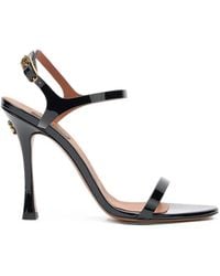 Roberto Cavalli - Rc Monogram Patent Leather Sandals - Lyst