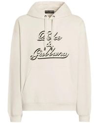 Dolce & Gabbana - Jersey Hoodie With Embroidery - Lyst