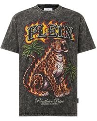 Philipp Plein - Washed Round-Neck T-Shirt Urban Jungle Leopard - Lyst