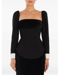 POST MERIDIEM - Velvet Long-Sleeve Top - Lyst