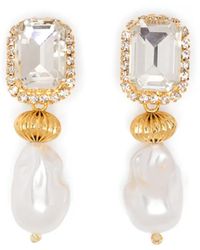 Vanina - Pendientes Con Detalles De Cristales - Lyst