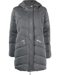 Liu Jo - Logo-Plaque Hooded Padded Coat - Lyst