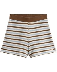Woolrich - Striped Knit Shorts - Lyst