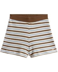 Woolrich - Striped Knit Shorts - Lyst