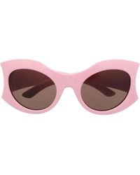Balenciaga - Side Logo-Plaque Detail Sunglasses - Lyst