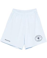 Sporty & Rich - X Hotel Du Cap Eden Roc Eden Crest Embroidered Mini Shorts - Lyst