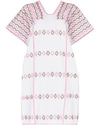 Pippa Holt Kaftan Jurk Met Borduursel - Wit