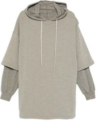 Rick Owens - Sudadera con capucha y doble capa - Lyst
