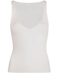Another Tomorrow - Ribbed-Knit Tank Top - Lyst