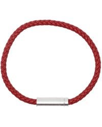 Le Gramme - Braided Leather Bracelet - Lyst