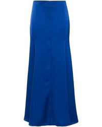 Philosophy Di Lorenzo Serafini - Satin Maxi Flared Skirt - Lyst
