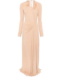 Victoria Beckham - Gathered-Detail Maxi Dress - Lyst
