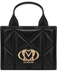 Love Moschino - Handtasche Mit Logo-Schild - Lyst