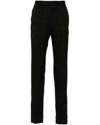 Karl Lagerfeld - Snakeskin-pattern Slim-cut Tailored Trousers - Lyst