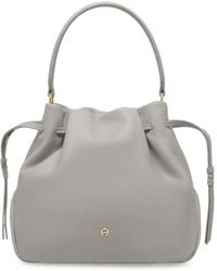 Aigner - Medium Paola Leather Shoulder Bag - Lyst
