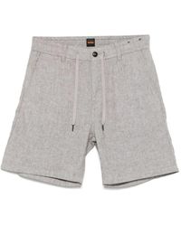 BOSS - Slub Chino Shorts - Lyst