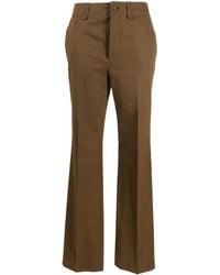 Saint Laurent - Straight-leg Cotton Trousers - Lyst