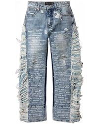 Who Decides War - Scripture Distressed Jeans - Lyst