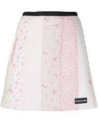 Marine Serre - Patchwork A-Line Mini Skirt - Lyst