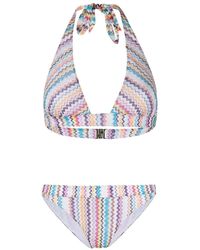 Missoni - Bikini con cuello halter y motivo en zigzag - Lyst