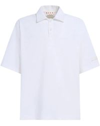 Marni - Logo-Patch Cotton Polo Shirt - Lyst