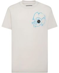 Philipp Plein - T-Shirt mit Dripping Skull-Print - Lyst