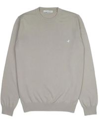 Brooksfield - Logo-Embroidered Crew-Neck Sweater - Lyst