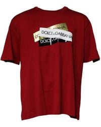 Dolce & Gabbana - Logo-Print Cotton T-Shirt - Lyst