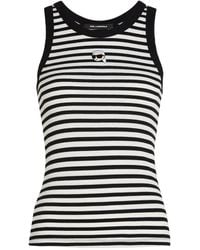 Karl Lagerfeld - Ikon リブ タンクトップ - Lyst