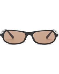 Miu Miu - Logo-Plaque Rectangle-Frame Sunglasses - Lyst