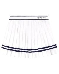 Sporty & Rich - Striped Pleated Mini Skirt - Lyst