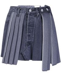 Kuro - Remake Denim Mark Xiii Mini Skirt - Lyst