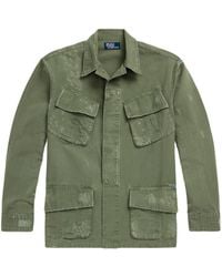 Polo Ralph Lauren - Distressed Cotton Shirt Jacket - Lyst