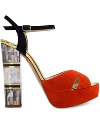 freya rose - Suki Embellished-Heel Sandals - Lyst