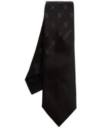 Moschino - Logo-Jacquard Silk Tie - Lyst