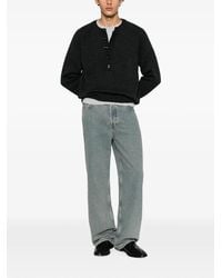 Our Legacy - Shore Henley Button-Placket Raglan-Sleeve Sweater - Lyst