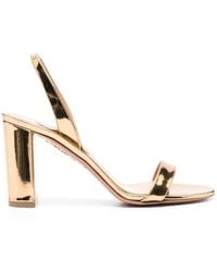 Aquazzura - So Nude Block-heel Sandals - Lyst