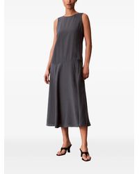 chinese dress ladies Calvin Klein Women's Sleeveless A-line Belted Midi Dress, Meadow, 12 at  Amazon Women's Clothing store